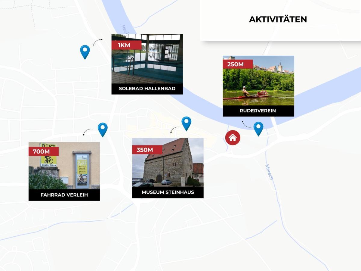 Wohnung In Top-Lage - Direkt Am Bahnhof Bad Wimpfen Eksteriør bilde